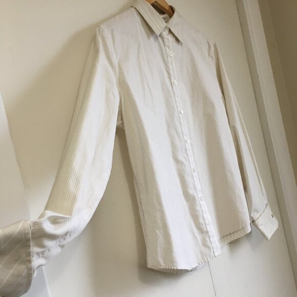 Tabi Wrinkle Resistant Brocade Cuff Striped 100% Cotton Button Up Dress Shirt - Picture 3 of 11